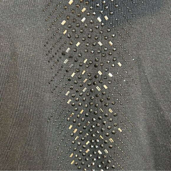 Laura Tonal Stone Embellished Turtleneck Sweater Black - Picture 5 of 10